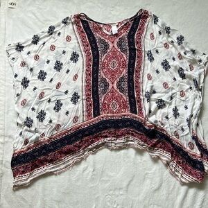 Maurice’s geometrical boho chic tunic/shawl One size fits all multicolor